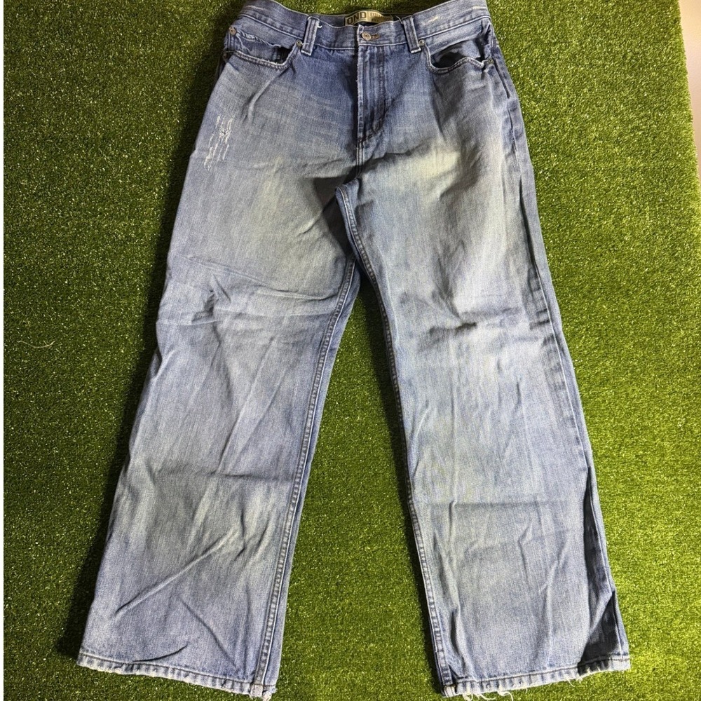 Old Navy Denim Extra Loose Baggy Jeans Mens 33x32 Light Wash Blue 100% Cotton